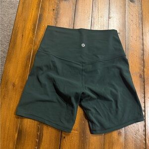 lululemon athletica High-Waist Bike Shorts in Dark Green